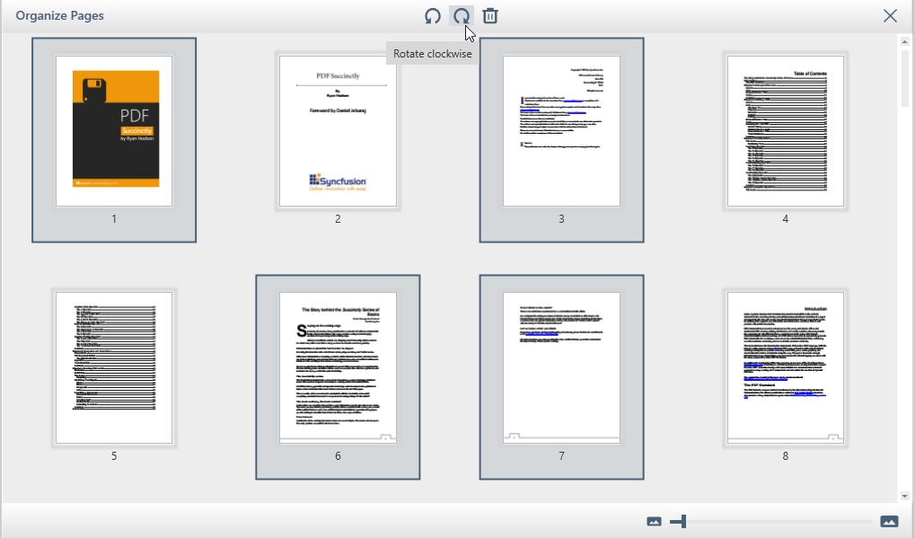 Rotate multiple pages - PDF Viewer