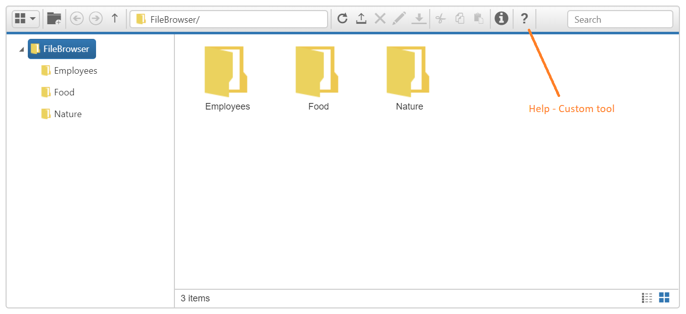 File Explorer with Custom Tool