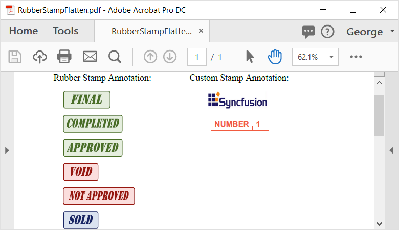 flattening stamp annotation