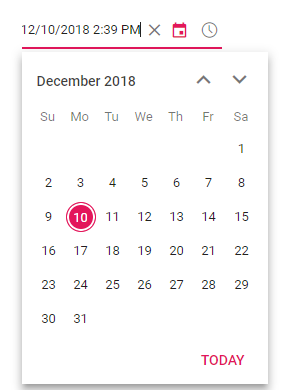 Date time control with In-place edit.