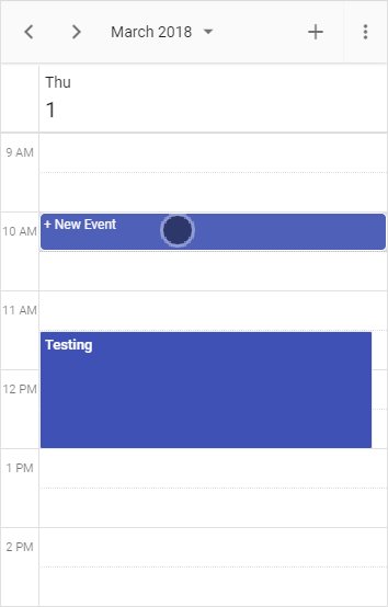 New Event Indicator in Scheduler Mobile Mode
