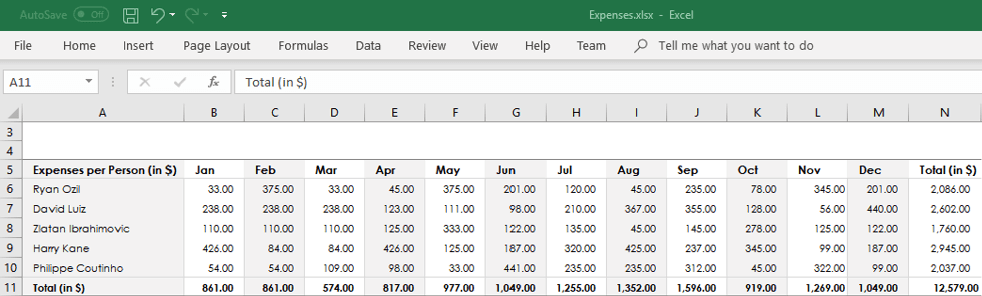 Excel data before exporting from array to Excel in c#