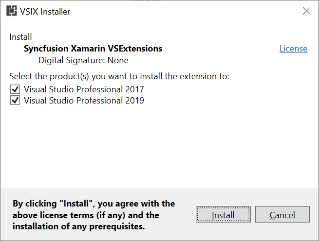 Choosing VS versions in VSIX installer