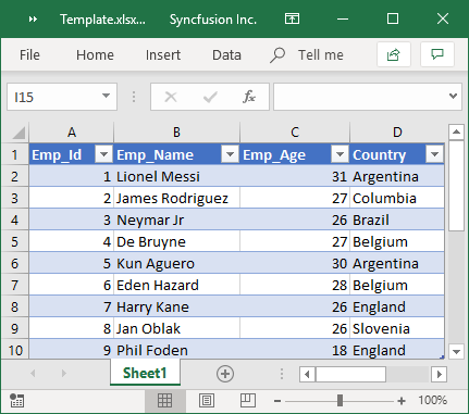 Excel Template with External Connection