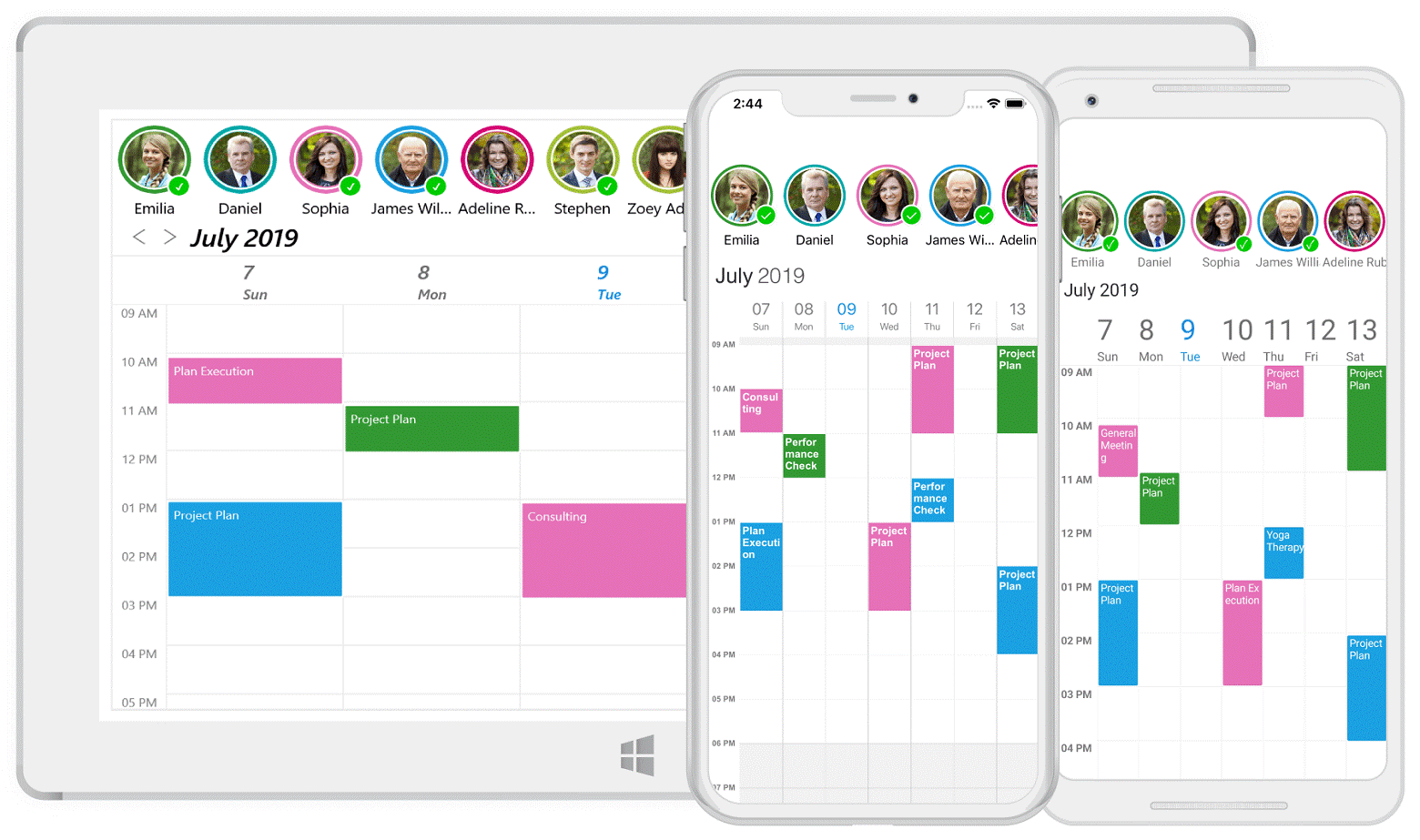 Scheduler Resource View in a Xamarin.Forms Application