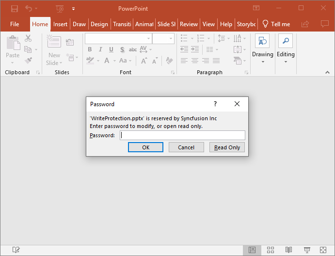 Write-Protected PowerPoint Presentation